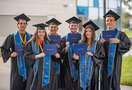 AHC graduates holding degrees